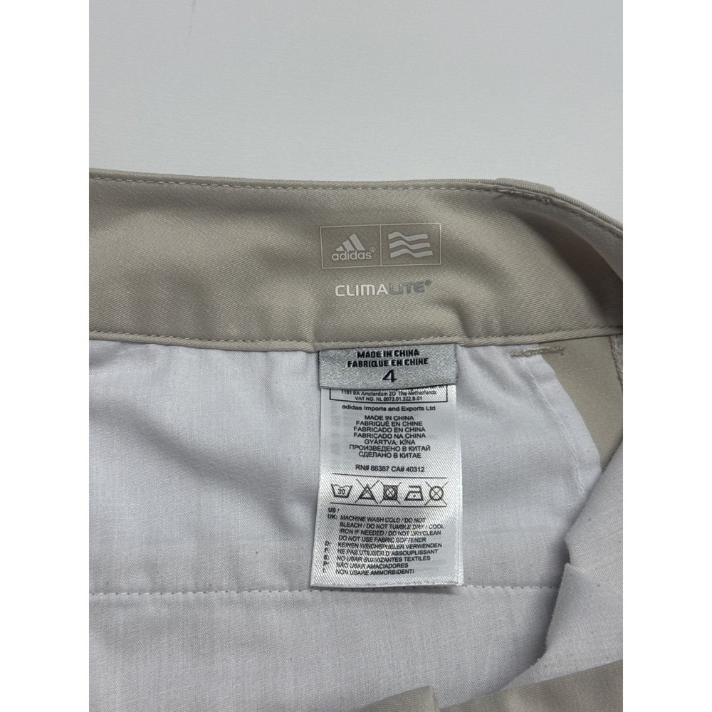 Adidas Climalite Women Golf Shorts Khaki Tan Size 4 Performance Bermuda Athletic - Picture 4 of 8